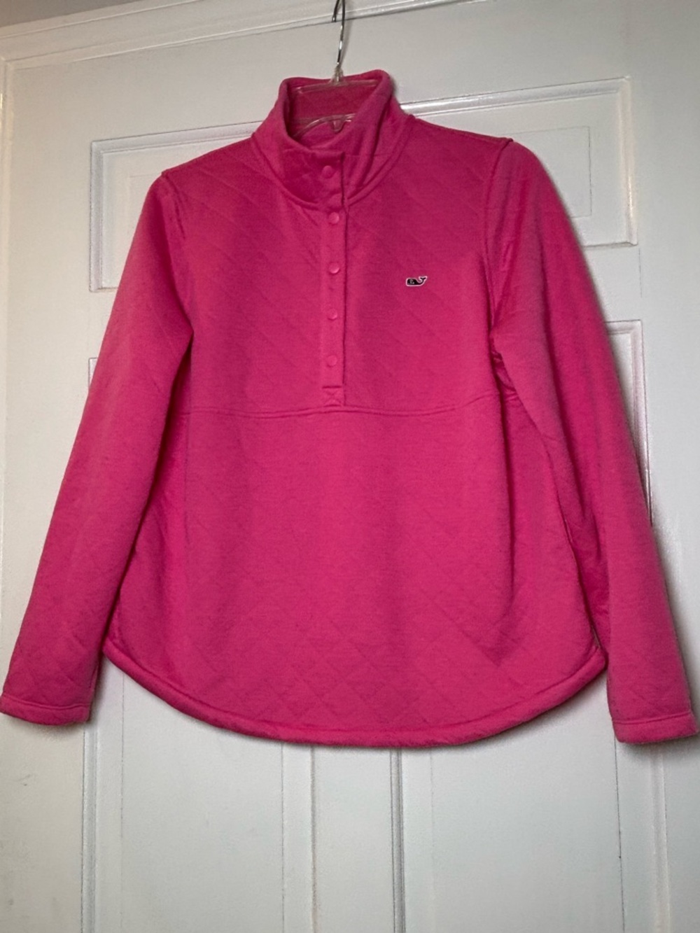 Vineyard Vines Hot Pink Quilted Pullover Women’s M Excellent Condition